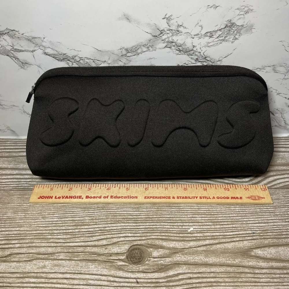 NWT SKIMS Neoprene Black LongPouch Bag Clutch for Shapewear Makeup Lingerie NWT - Picture 2 of 5